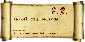 Hankóczy Relinda névjegykártya
